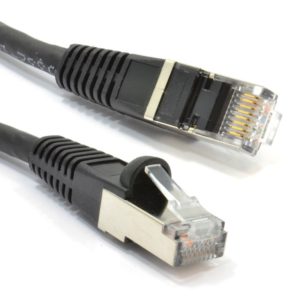 Edimax  0.5m Black 10GbE Double Shielded CAT6A Network Cable - LSZH
