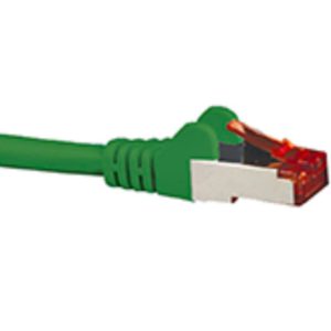 Hypertec CAT6A Shielded Cable 1m Green Color 10GbE RJ45 Ethernet Network LAN S/FTP LSZH Cord 26AWG PVC Jacket