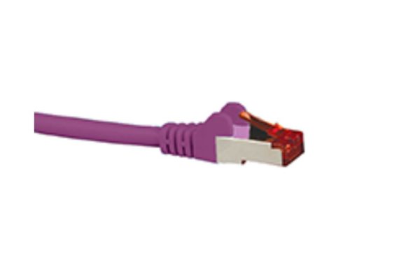 Hypertec CAT6A Shielded Cable 5m Purple Color 10GbE RJ45 Ethernet Network LAN S/FTP Copper Cord 26AWG LSZH Jacket