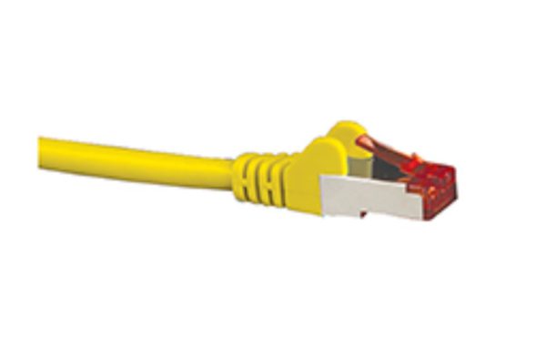 Hypertec CAT6A Shielded Cable 2m Yellow Color 10GbE RJ45 Ethernet Network LAN S/FTP Copper Cord 26AWG LSZH Jacket