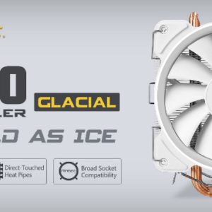 Antec C400 GLACIAL White Air CPU Cooler 12CM PWM 77 CFM Fan