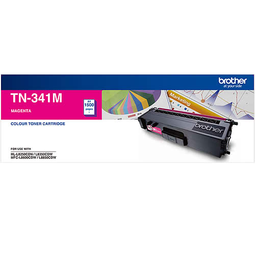 Brother TN-341M Colour Laser Toner-Standard Magenta