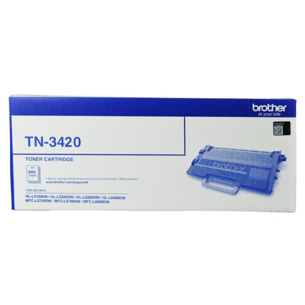 Brother TN-3420 Mono Laser Toner - High Yield to suit HL-L5100DN