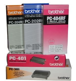 Brother PC402RF A twin pack of thermal printing ribbons - requires PC-401 - 144 A4 pages per ribbon