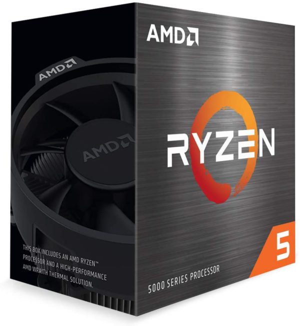 AMD Ryzen 5 5600X Zen 3 CPU 6C/12T TDP 65W Boost Up To 4.6GHz Base 3.7GHz Total Cache 35MB Wraith Stealth Cooler (AMDCPU) (RYZEN5000)(AMDBOX)