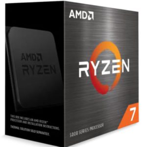 AMD Ryzen 7 5800X Zen 3 CPU 8C/16T TDP 105W Boost Up To 4.7GHz Base 3.8GHz Total Cache 36MB No Cooler (AMDCPU) (RYZEN5000)(AMD