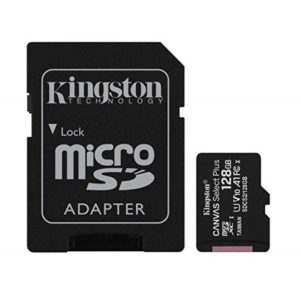 (LS) Kingston 128GB MicroSD SDHC SDXC Class10 UHS-I Memory Card 100MB/s Read 10MB/s Write with standard SD adaptor ~SDCS/128GB