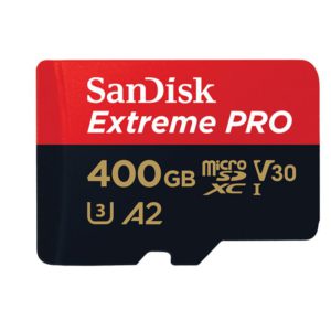 SanDisk Extreme Pro 400GB microSD SDHC SQXCG 170MB/s 90MB/s V30 U3 C10 UHS-1 4K UHD Shock temperature water & X-ray proof with SD Adaptor