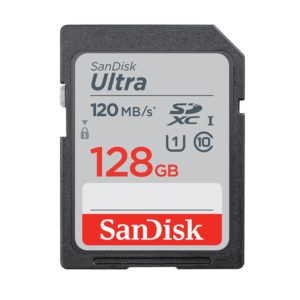 SanDisk Ultra 128GB SDHC SDXC UHS-I Memory Card 120MB/s Full HD Class 10 Speed Shock Proof Temperature Proof Water Proof X-ray Proof Digital Camera