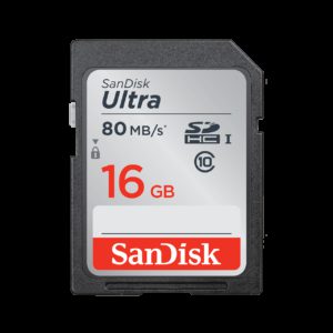 SanDisk 16GB Ultra SDHC SDXC UHS-I Memory Card 80MB/s Full HD Class 10 Speed Shock Proof Temperature Proof Water Proof X-ray Proof Digital Camera