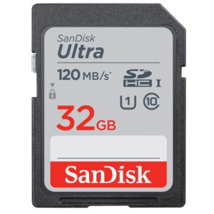 SanDisk Ultra 32GB SDHC SDXC UHS-I Memory Card 120MB/s Full HD Class 10 Speed Shock Proof Temperature Proof Water Proof X-ray Proof Digital Camera