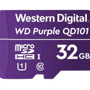 Western Digital WD Purple 32GB MicroSDXC Card 24/7 -25°C to 85°C Weather & Humidity Resistant Surveillance IP Camera DVR NVR Dash Cams Drones >16GB
