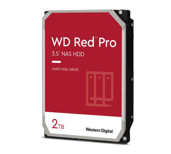 Western Digital WD Red Pro 2TB 3.5' NAS HDD SATA3 7200RPM 64MB Cache 24x7 300TBW ~24-bays NASware 3.0 CMR Tech 5yrs wty