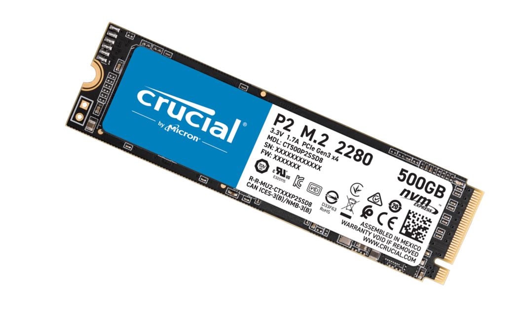 CT500P2SSD8 - Crucial P2 Series 500GB NAND PCI Express NVMe M.2 2280 Solid  State Drive