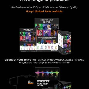 Buy $500 WD + Get 1x FREE WD Marketing Pack - T-Shirt