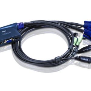 Aten Compact KVM Switch 2 Port Single Display VGA w/ audio