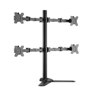 Brateck Quad Free Standing Monitors Affordable Steel Articulating Monitor Stand Fit Most 17'-32' Monitors Up to 9kg per screen VESA 75x75/100x100