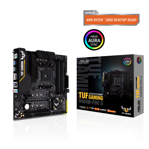 ASUS TUF GAMING B450M-PRO II AMD B450 (AM4) Micro ATX Gaming Motherboard Dual M.2