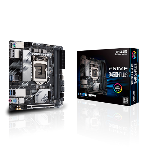 ASUS PRIME B460I-PLUS B460 (LGA 1200) Mini-ITX motherboard with Aura Sync RGB header