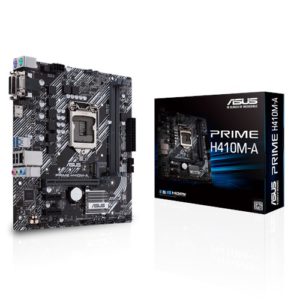 ASUS PRIME H410M-A mATX Motherboard 10th Gen LGA1200 DDR4 2933MHz 1xM.2 4xSATA HDMI DVI-D D-Sub