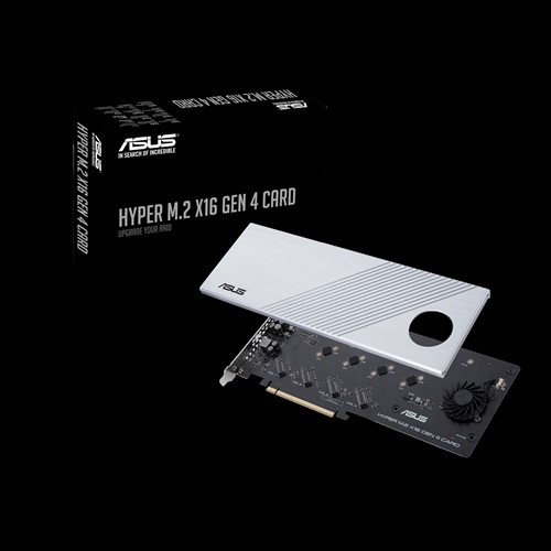 ASUS HYPER M.2 X16 GEN 4 CARD Supports 4xPCIE3.0 4xM2
