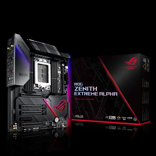 ASUS ROG Zenith Extreme Alpha X399 HEDT Gaming Motherboard AMD Threadripper 2 (TR4) EATX DDR4 M.2 10G LAN AC WIFI USB 3.1