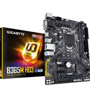Gigabyte B365M HD3 LGA1151 9Gen mATX MB 2xDDR4 4xPCIe DVI HDMI  M.2 6xSATA 4xCrossFire 6xUSB3.1 6xUSB2.0 GbE LAN(LS)