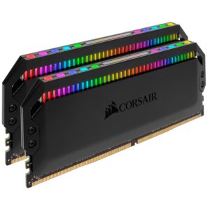 Corsair Dominator Platinum RGB 16GB (2x8GB) DDR4 3000MHz CL15 DIMM Unbuffered  15-17-17-35 XMP 2.0 Black Heatspreader RGB LED 1.35V Desktop PC Gaming