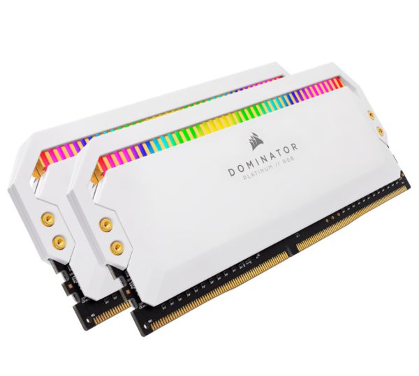 Corsair Dominator Platinum RGB 16GB (2x8GB) DDR4 3200MHz C16 1.35V UDIMM XMP 2.0 White Heatspreaders for AMD Ryzen Desktop PC Gaming Memory