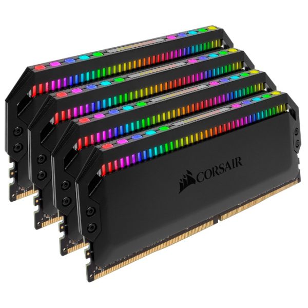 Corsair Dominator Platinum RGB 128GB (4x32GB) DDR4 3200MHz C16 1.35V DIMM XMP 2.0 Black Heatspreaders Desktop PC Gaming Memory