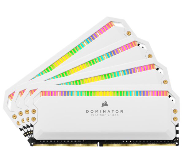 Corsair Dominator Platinum RGB 32GB (4x8GB) DDR4 3600MHz C18 1.35V UDIMM XMP 2.0 White Heatspreader Desktop PC Gaming Memory