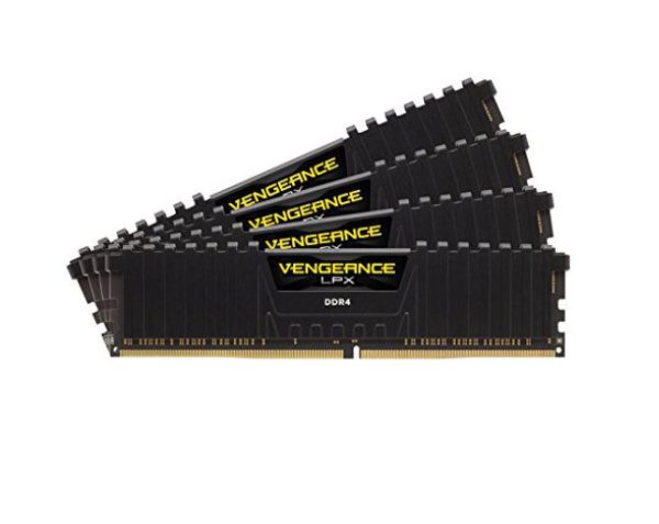 Corsair Vengeance LPX 32GB (4x8GB) DDR4 3200MHz C16 Black Heat Spreader Desktop Gaming Memory Black AMD Optimized