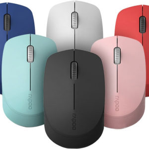 RAPOO M100 2.4GHz & Bluetooth 3 / 4 Quiet Click Wireless Mouse Black - 1300dpi Connects up to 3 Devices