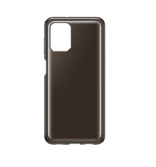 Samsung Galaxy A12 Soft Clear Cover - Black (EF-QA125TBEGWW)