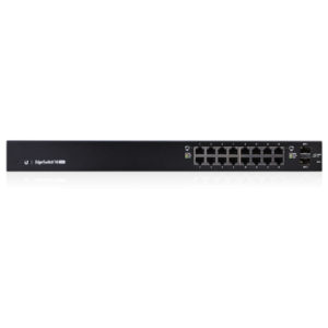 Ubiquiti EdgeSwitch 16 - 16-Port Managed PoE+ Gigabit Switch 150W Total Power Output - Supports PoE+ and 24v Passive