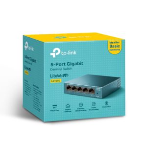 TP-Link LS105G 5-Port 10/100/1000Mbps Desktop Switch 10/100/1000Mbps Auto-Negotiation RJ45 port supporting Auto-MDI/MDIX (LS)