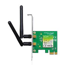 TP-Link TL-WN881ND N300 Wireless N PCI Express Adapter 2.4GHz (300Mbps) 802.11bgn 2x2dBi Detachable Omni Antennas MIMO with Low Profile Bracket