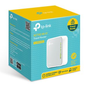 TP-Link TL-WR902AC AC750 750Mbps Dual Band WiFi Wireless Travel Router 1x100Mbps LAN/WAN USB for 3G/4G Modem Pocket Size WISP AP Range Extender Client