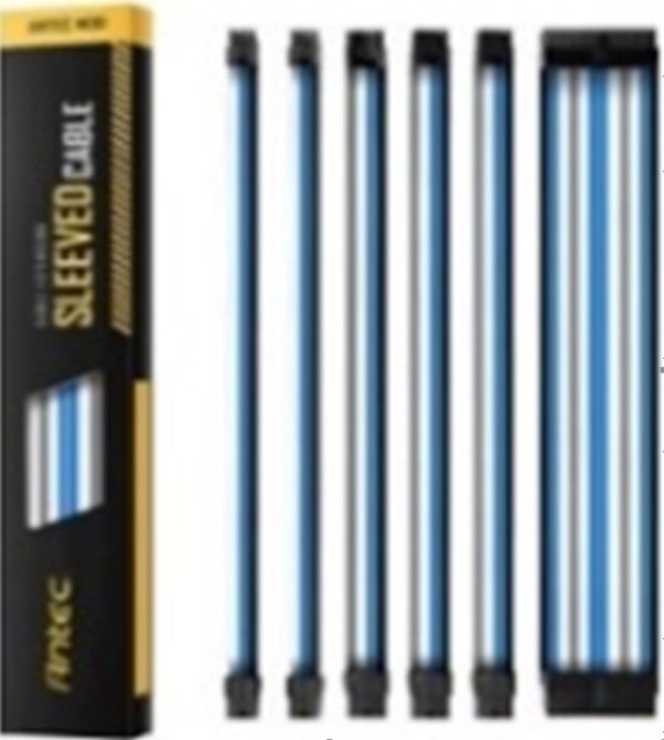 Antec PSU -  Sleeved Extension Cable Kit V2 - Blue / White / Black . 24PIN ATX