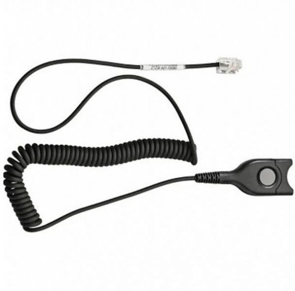 EPOS | Sennheiser Bottom cable: EasyDisconnect to Modular Plug - Coiled cable - wiring code 24 To be used for direct connection to some phones