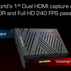 AVerMedia GC570D 4k HDR and 1080p240 pass-thru. Record @ 1080p60 HDR with Dual-HDMI input + 1 HDMI output. (LS)