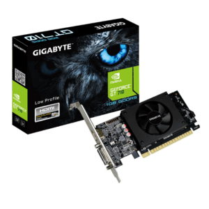 Gigabyte nVidia GeForce GT 710 1GB DDR5 PCIe Graphic Card 4K 2xDisplays HDMI DVI Low Profile 954MHz