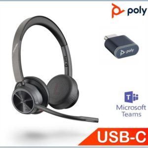 Plantronics/Poly Voyager 4320 UC Headset with usb-C dongle
