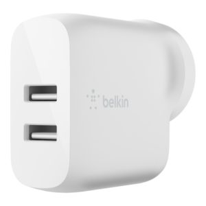 Belkin BOOST CHARGE Dual USB A Wall Charger 24W - White(WCB002auWH)