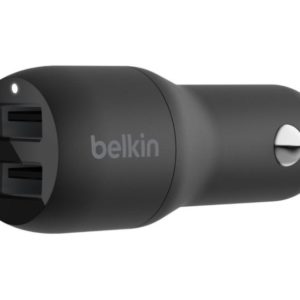 Belkin BOOST CHARGE Dual USB-A Car Charger 24W - Black(CCB001btBK)