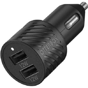 OtterBox USB-A Dual Port Car Charger - 24W - Black (78-52700)