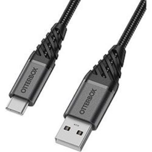 OtterBox USB-C to USB-A Cable (1M) - Premium - Dark Ash Black (78-52664)