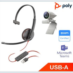 Poly Studio P5 and Blackwire 3210 work from home bundle
