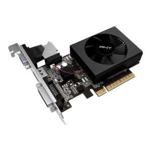 PNY nVidia GeForce GT 730 2GB Single Fan Low Profile 384 Cuda 902MHz 0.8Gbps 1xHDMI 1xDVI 1xVGA 3xDisplays Video Card