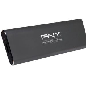 PNY Pro Elite External Portable SSD Enclosure Case 1000MB/s 10Gbps PCIe M.2 to USB3.2 Gen 2 USB-C USB-A for PC Macbook PS4 PS5 Xbox One Android iPad